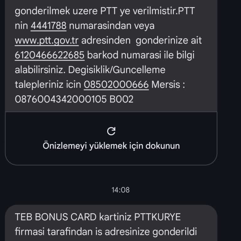 TEB Banka Kartım Yanlış Adrese Gönderildi