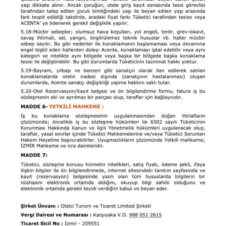 Richmond Nua Rıchmond Otel Ve Tursoy Otelcilik Mağdur Ediyor