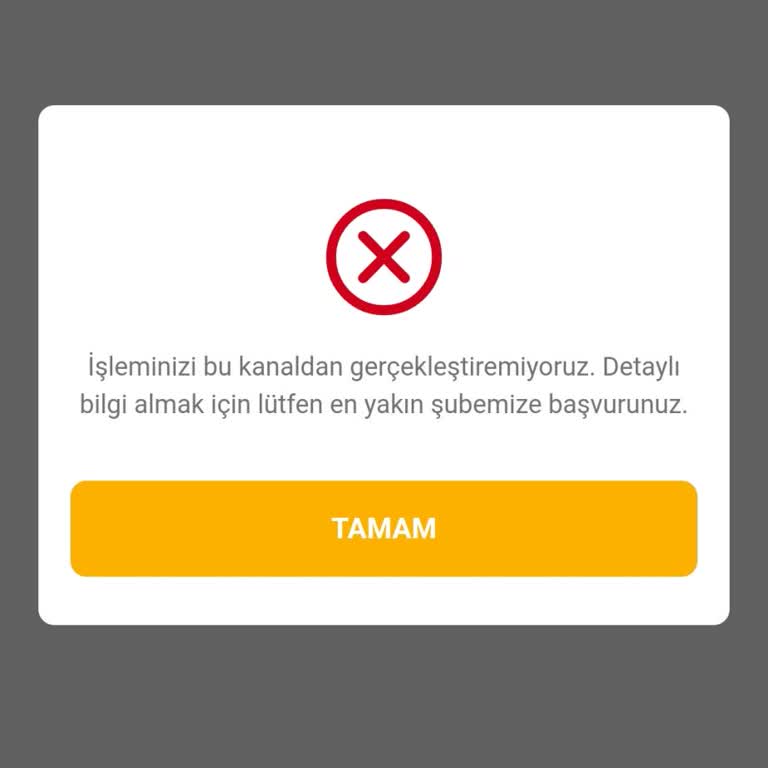 VakıfBank Mobil Uygulama Kredi Başvurusu Hatası