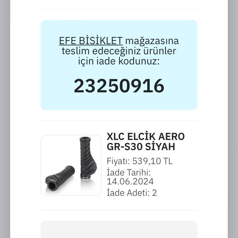 Efe Bisiklet İade Sorunu Epttavm