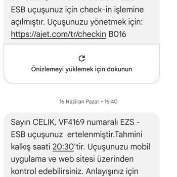 AJet (Anadolu Jet) Rötar Yapan Uçuş