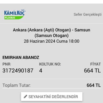 Obilet Uygulamasının Peronları Yanlış Söylemesi