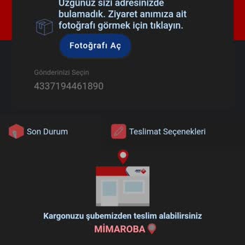 Aras Kargo Adreste Olmama Rağmen Kargo Firmasi Tarafından Kargomun Teslim Olmadı