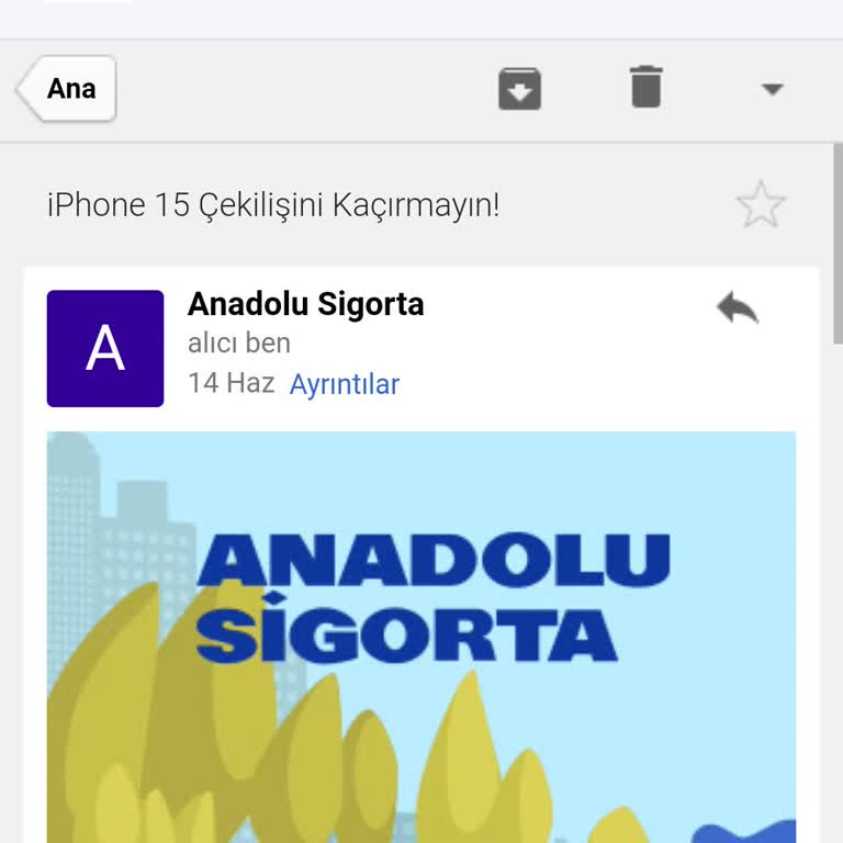 Anadolu Sigorta'dan Gerçek Olmayan İphone 15 Çekilişi Kampanyası