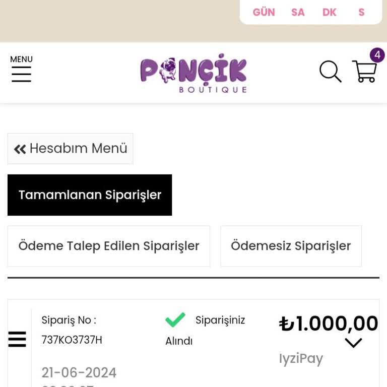 Butik Ponçik Ürün Göndermiyor Para İadesi Yapmıyor