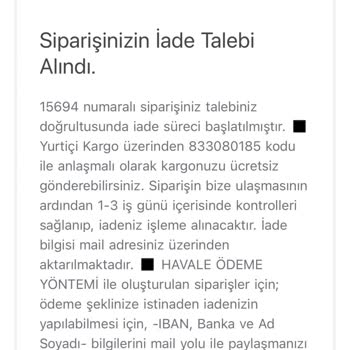 Welcome Baby Kusurlu Ürünün İadesini Kabul Etmiyor