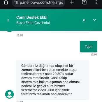 Bovo Kargo Hizmet Kötülüğü