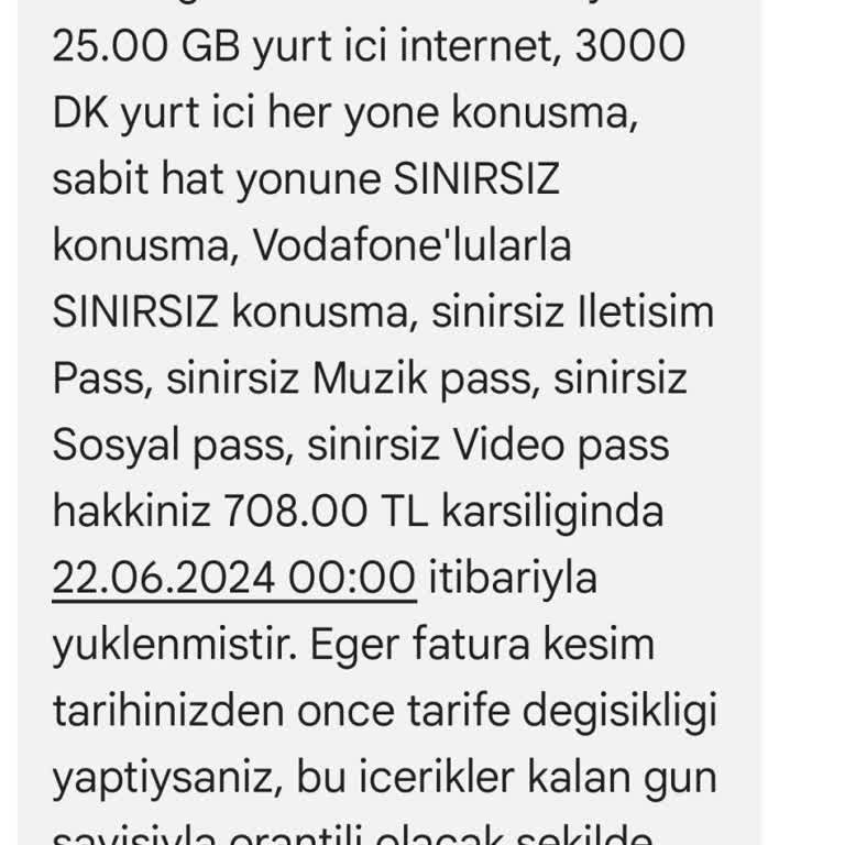 Vodafone Fazla Fiyatlı Fatura Ve Geçebileceğim Kampanyalı Fatura Yok