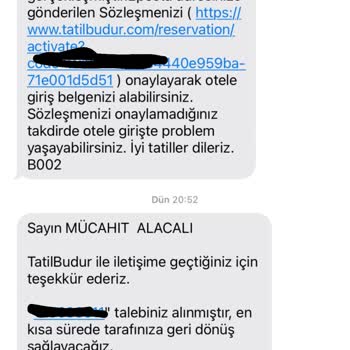 Tatilbudur Yanlış Rezervasyon Ve İlgisiz Müşteri Hizmetleri