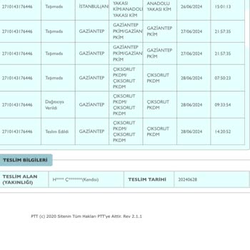 PTT Kargo Çok Geç Teslimat