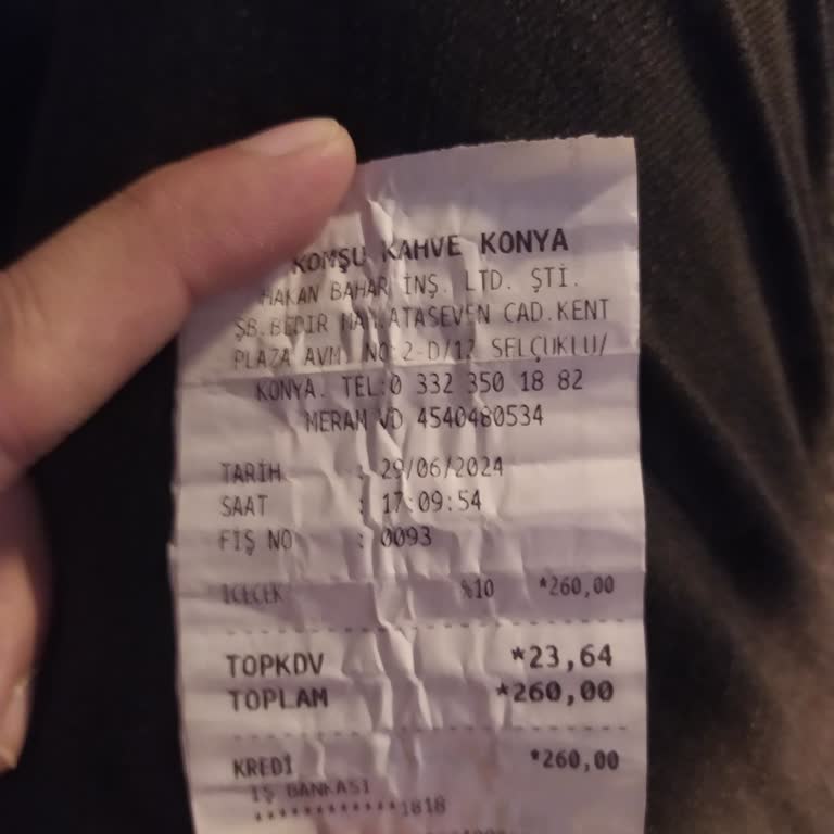 Konya Kent Plaza AVM Komşu Kahve Zorunlu İkinci Sipariş