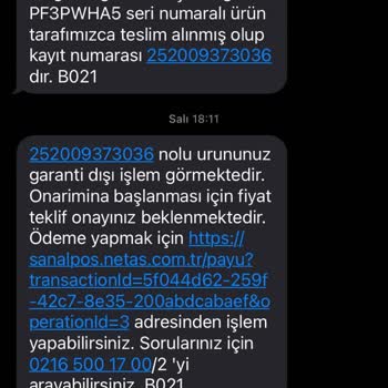 Lenovo-Motorola Telefon Garanti Kapsamındaki Ürünü Tamir Etmeme