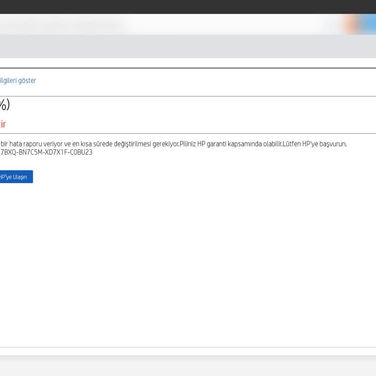 HP 15 Batarya Yetersiz Geliyor.