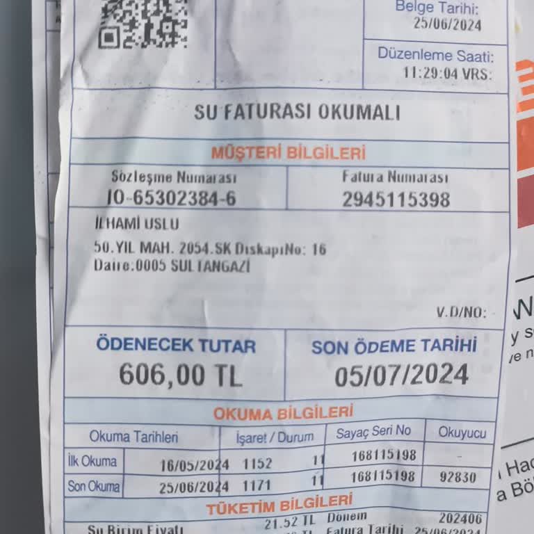 İSKİ Su Faturası