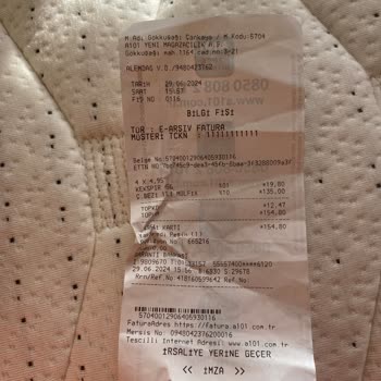 A101 Ürünün Fişi Olmasına Rağmen Değişim Kabul Edilmemesi