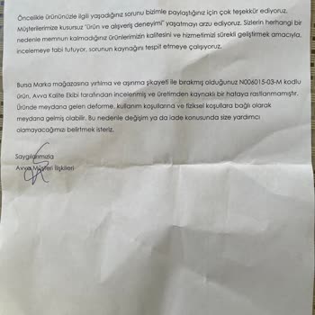 Avva'dan Aldığım Mont Yırtılmalar Var