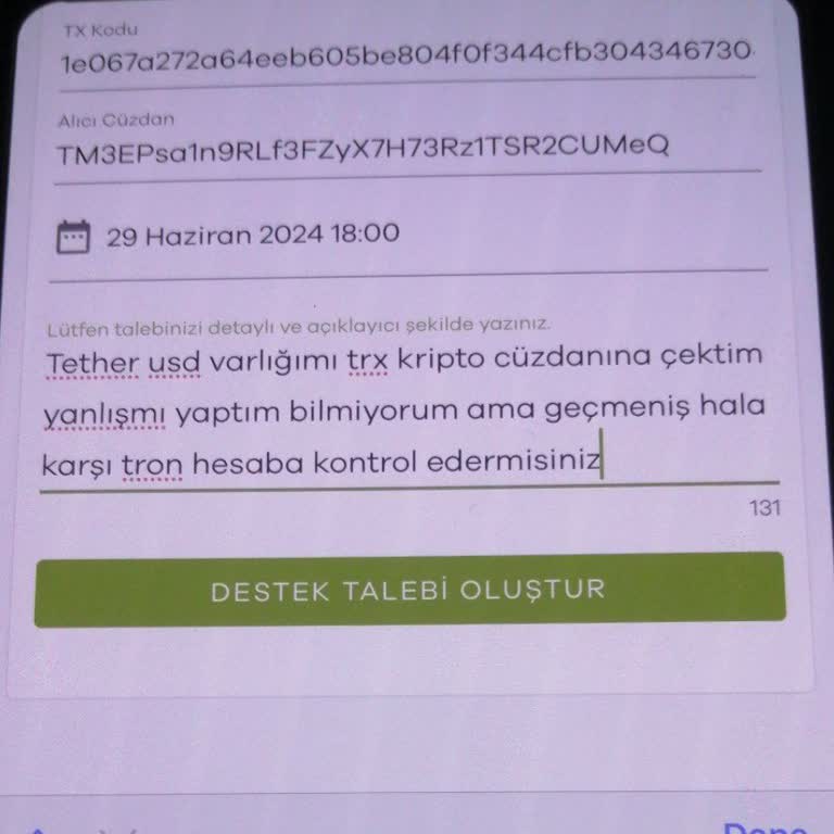 Bitexen Transfer Sorunu Param Yatmadı