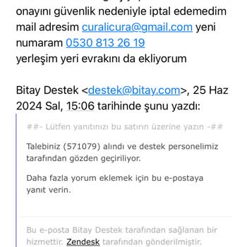 Bitay Müşteri Hizmetlerine Hiçbir Yoldan Ulaşılamıyor
