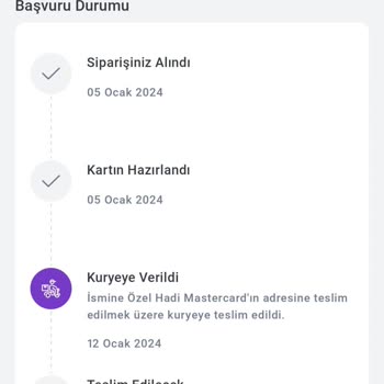 Hadi - TOMBANK Hadi Kartım Kargodan Gelmiyor