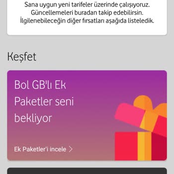 Vodafone'un Tarife Bitişi Nedeniyle Geçilecek Tarife Önermemesi