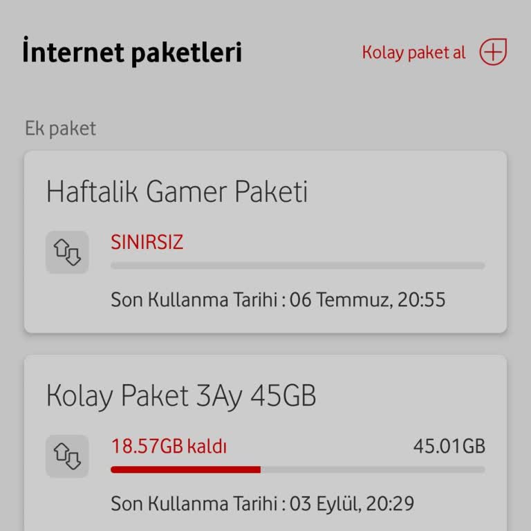 Vodafone Gamer Paketi İşlemiyor