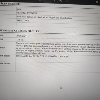 Getirin Haksız Yere Aldığı Poşet Ücretleri