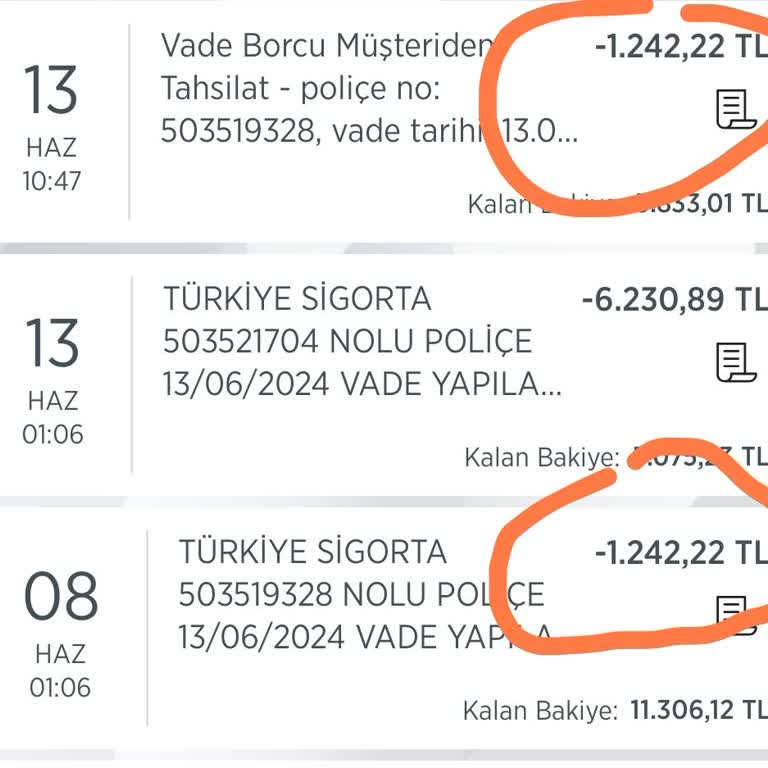 Türkiye Sigorta 2 Defa Alınan DASK Ücreti