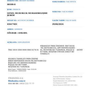 Fiba Banka Hayat Sigortası İptali