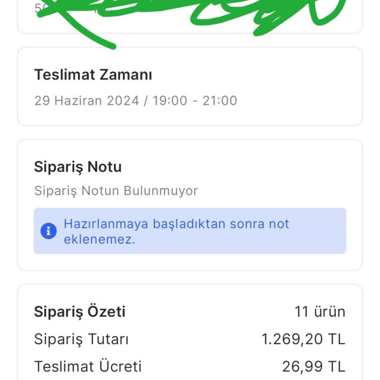 Migros Sanal Market Sipariş Teslim Etmeme Sorunu