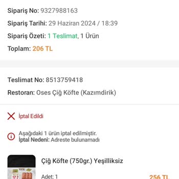Trendyol GO'nun Para İadesini Yapmaması
