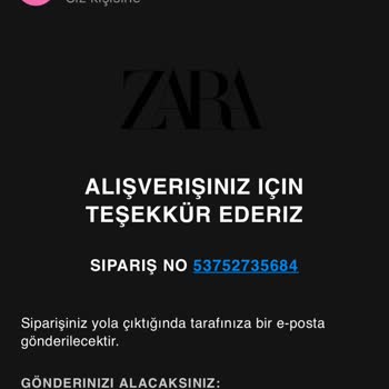 Zara Teslimat Tarihi Değiştirme
