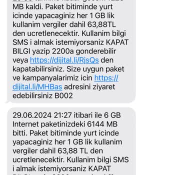 Turkcell Kullanmadığım Halde İnternetim Bitiyor