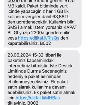 Turkcell Kullanmadığım Halde İnternetim Bitiyor