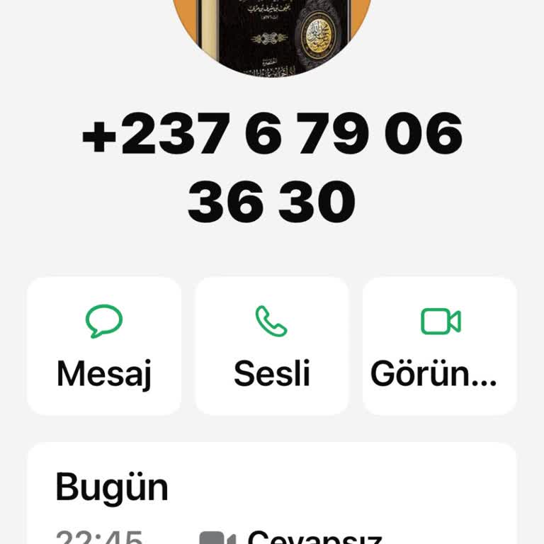WhatsApp +237'li Tel. No.'dan Görüntülü WhatsApp Arama Şikayeti