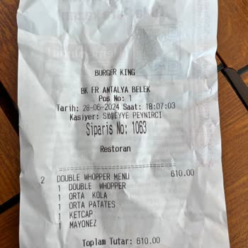 Belek Burger King Bozuk Köfte