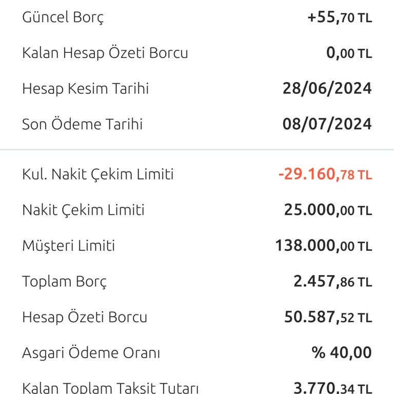 Yapı Kredi Bankası Nakit Avans Kısıtlaması