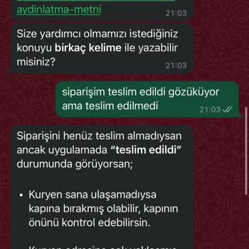 Migros Sanal Market Teslimat Sorunu
