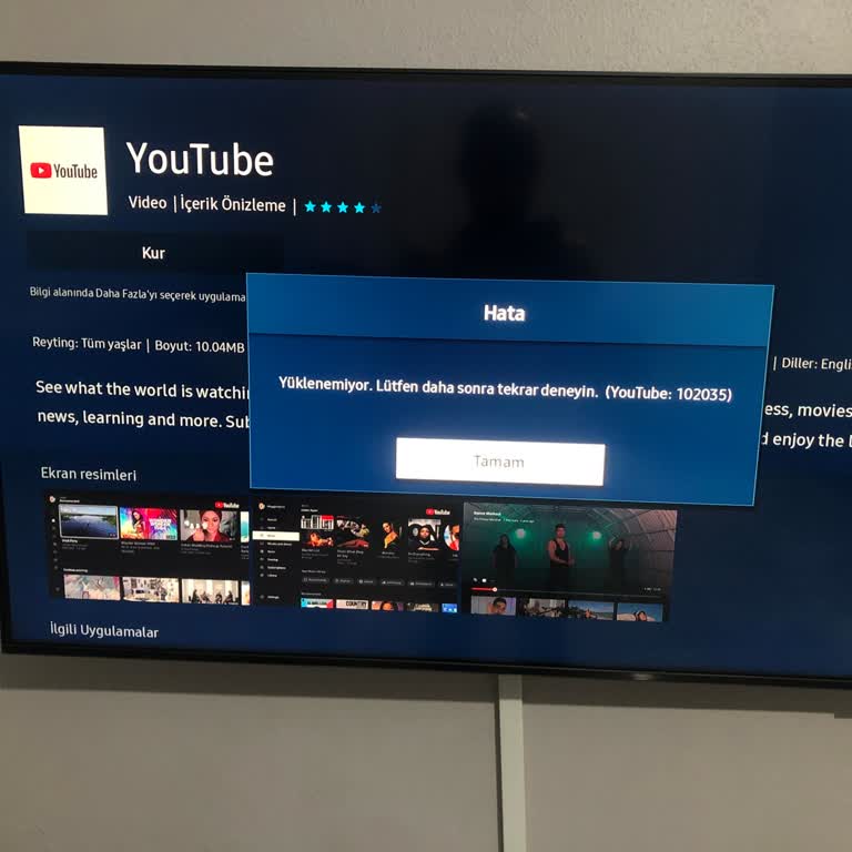 Samsung Televizyonumda Hata Veriyor