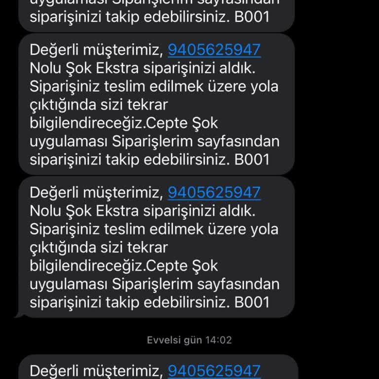 Şok Marketler Şok Marketin Siparişimi İptal Etmemesi Üzerine Yaşanan Mağduriyet Hk.