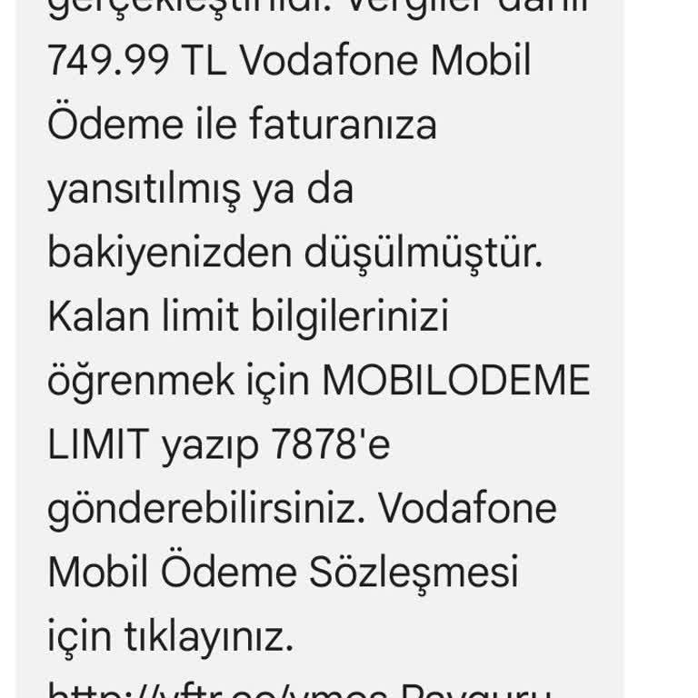 Payguru Vodafone Mobil Ödeme İle İlgisiz Harcama Sorunu