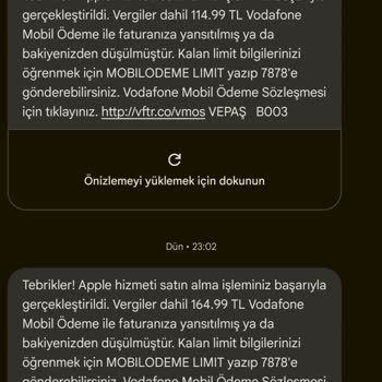 Vodafone Benim Bilgim Ve Onayım Olmadan Vepaş Ve Apple Dan Ürün Alınmıştır.