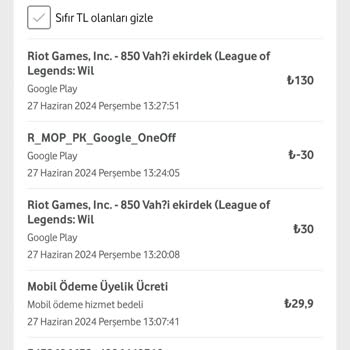 Vodafone Her Şey Yanımda Vodafone Mobil Ödeme Sorunu