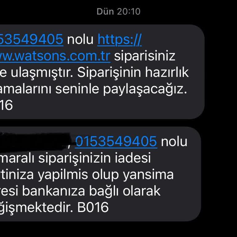 Watsons Siparişimi İptal Etti Ve Çok Kaba Davrandılar
