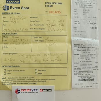 Nata Vega Evren Spor Lotto Şikayet