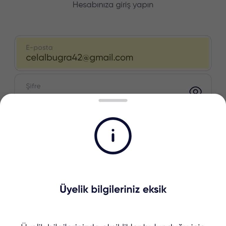 Shopier Üyelik Eksik Diyor