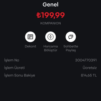 Kompanion Para İadesi Sorunu