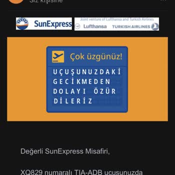 Sunexpress 13 Saat Uçuş Rötarı