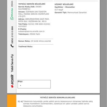 Arçelik Klima Değişimini Talep Ediyorum