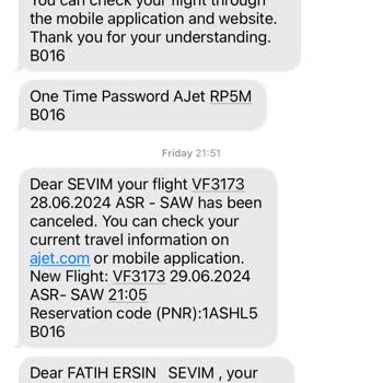 Ajet Uçuşa Alınmama Ve Yalan Söylenmesi