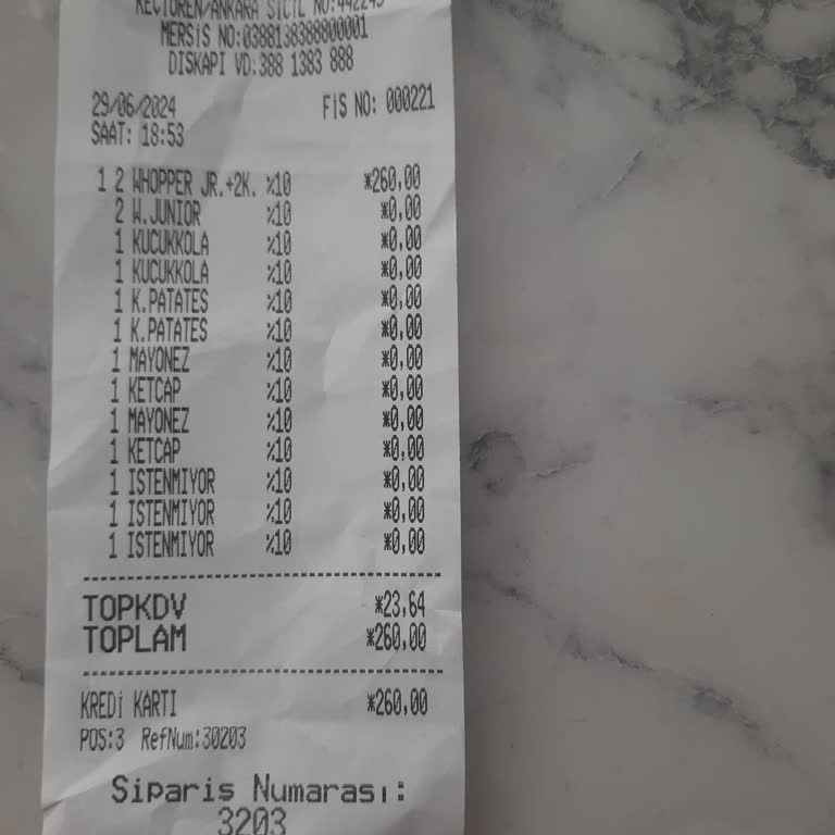 Burger King Kasada Sipariş Değiştirme